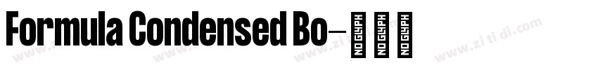 Formula Condensed Bo字体转换